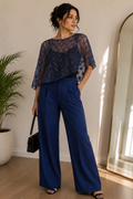 Blue Sequin Cape