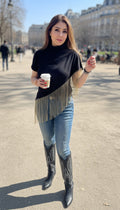 Black Asymmetrical Glitter
