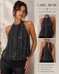 Halter Sequin Top